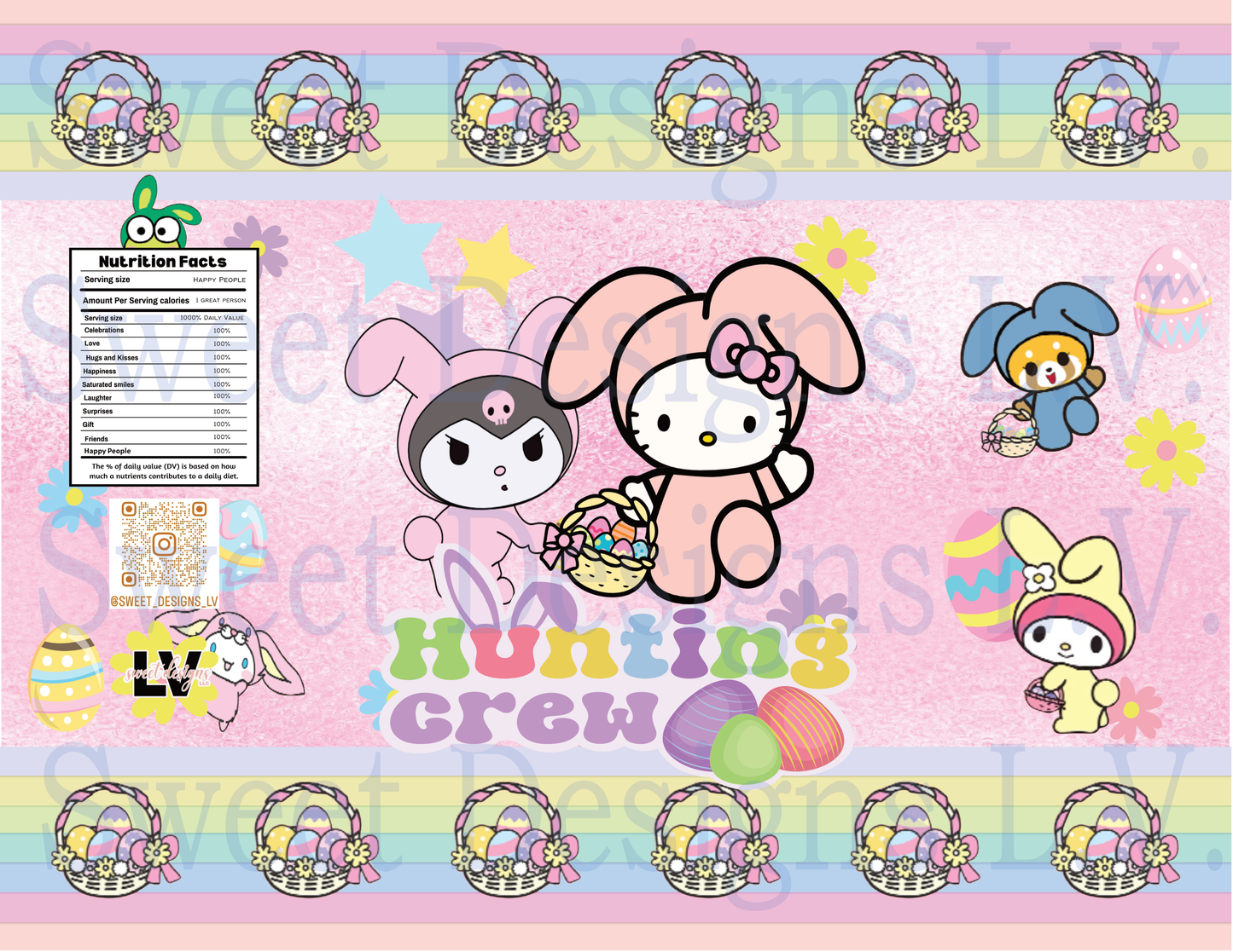 Printable Easter Basket Treat Stuffer Package that you can download and print at home